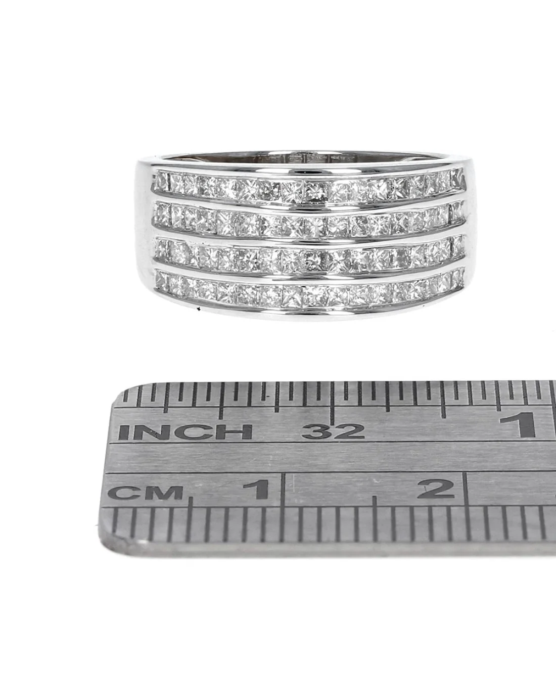 4 Row Princess Diamond Tapered Band - Image 3