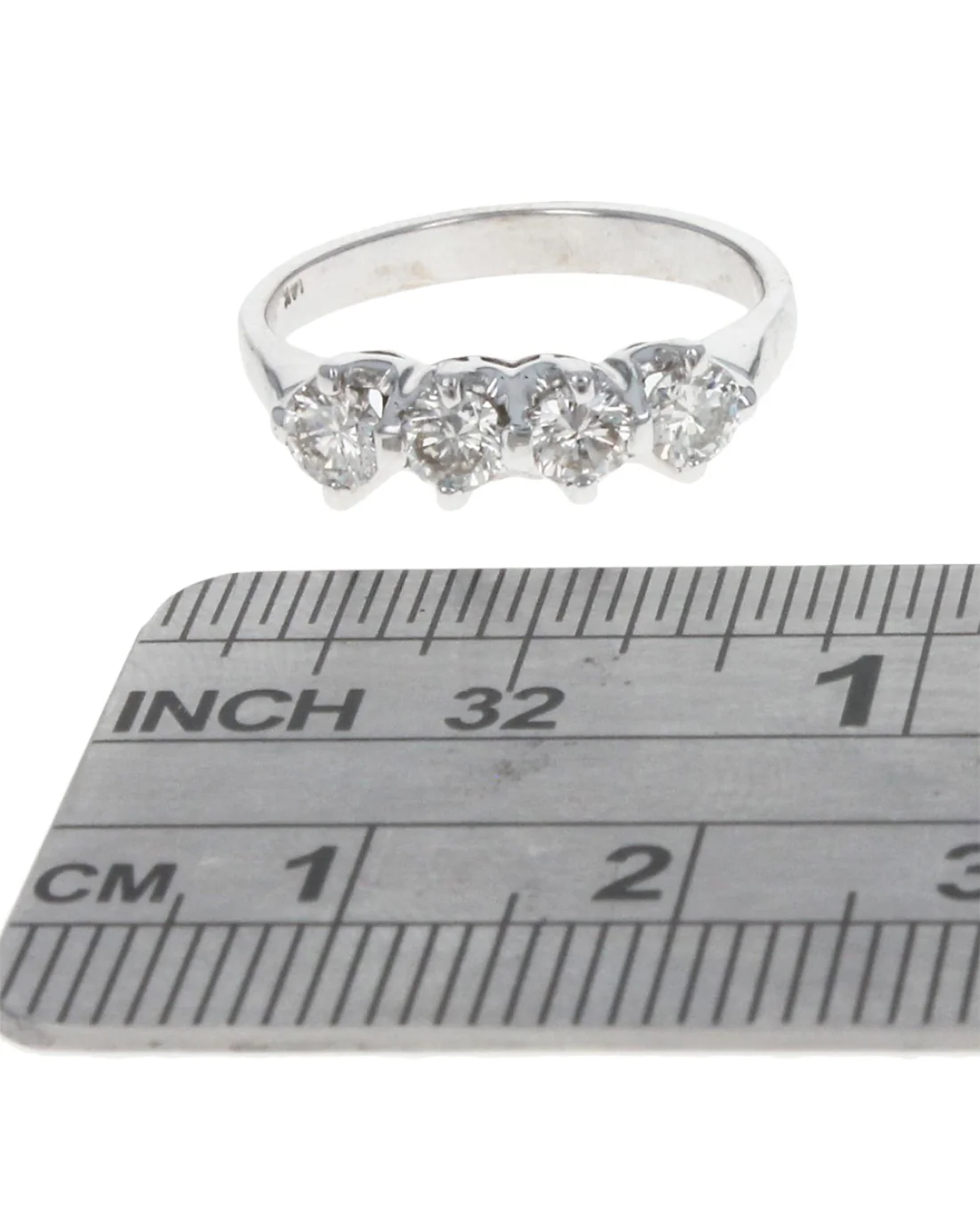 4 Stone Diamond Wedding Band - Image 4