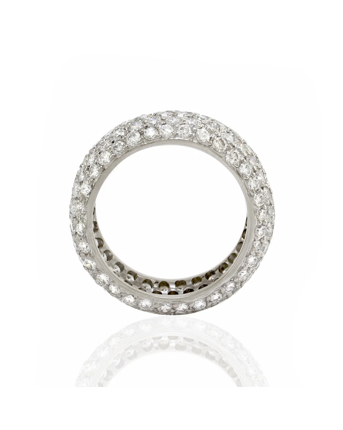 5.00ctw Pave Diamond Eternity Band/ Ring in Platinum SZ 6.5 - Image 2