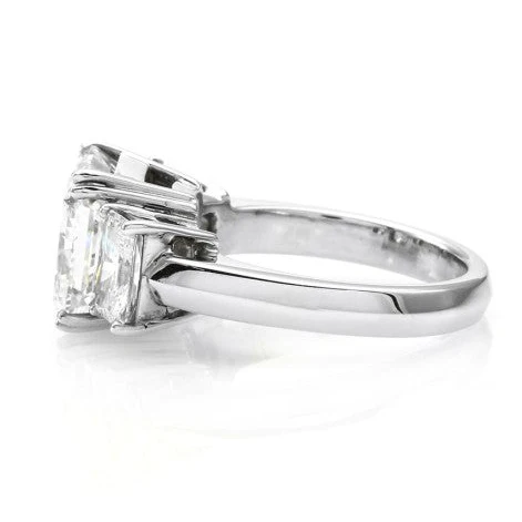 5.02ct SI1, I GIA Certified Radiant Cut Diamond Engagement Ring 18K White Gold - Image 4