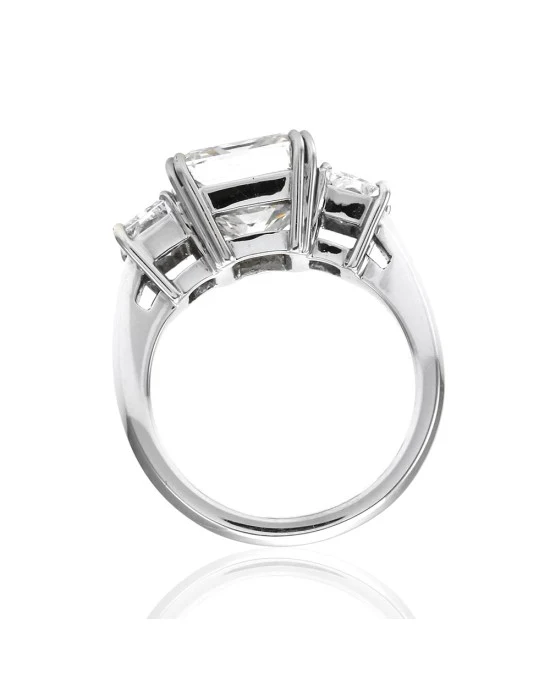 5.02ct SI1, I GIA Certified Radiant Cut Diamond Engagement Ring 18K White Gold - Image 5