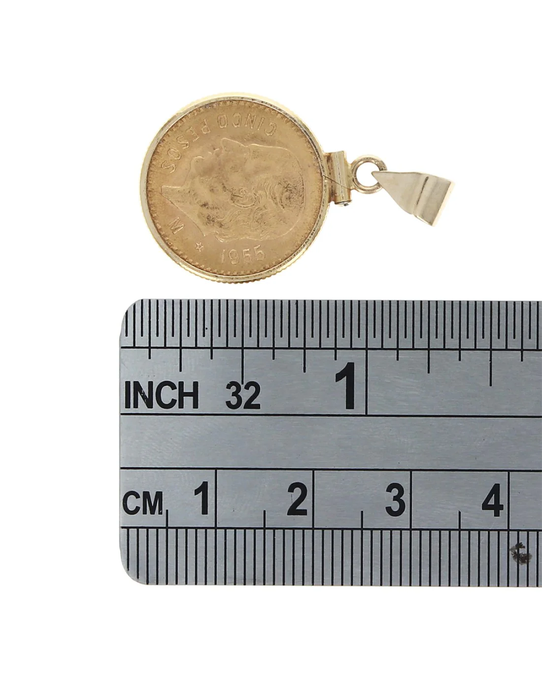 5 Pesos Coin in Bezel Pendant - Image 3