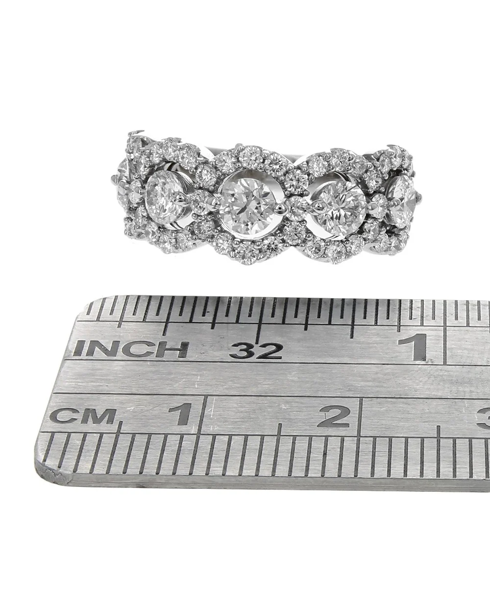 5 Round Brilliant Diamond Halo Ring - Image 3