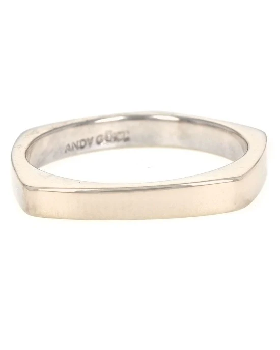5 Sided White Gold Band - Image 2