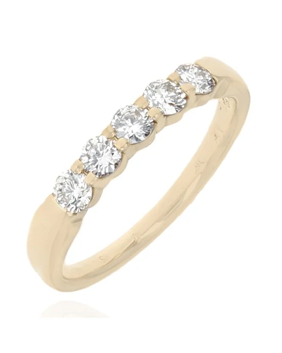 5 Stone Diamond Ring in Gold