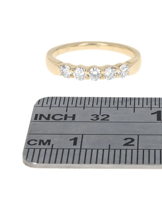 5 Stone Diamond Ring in Gold - Image 3