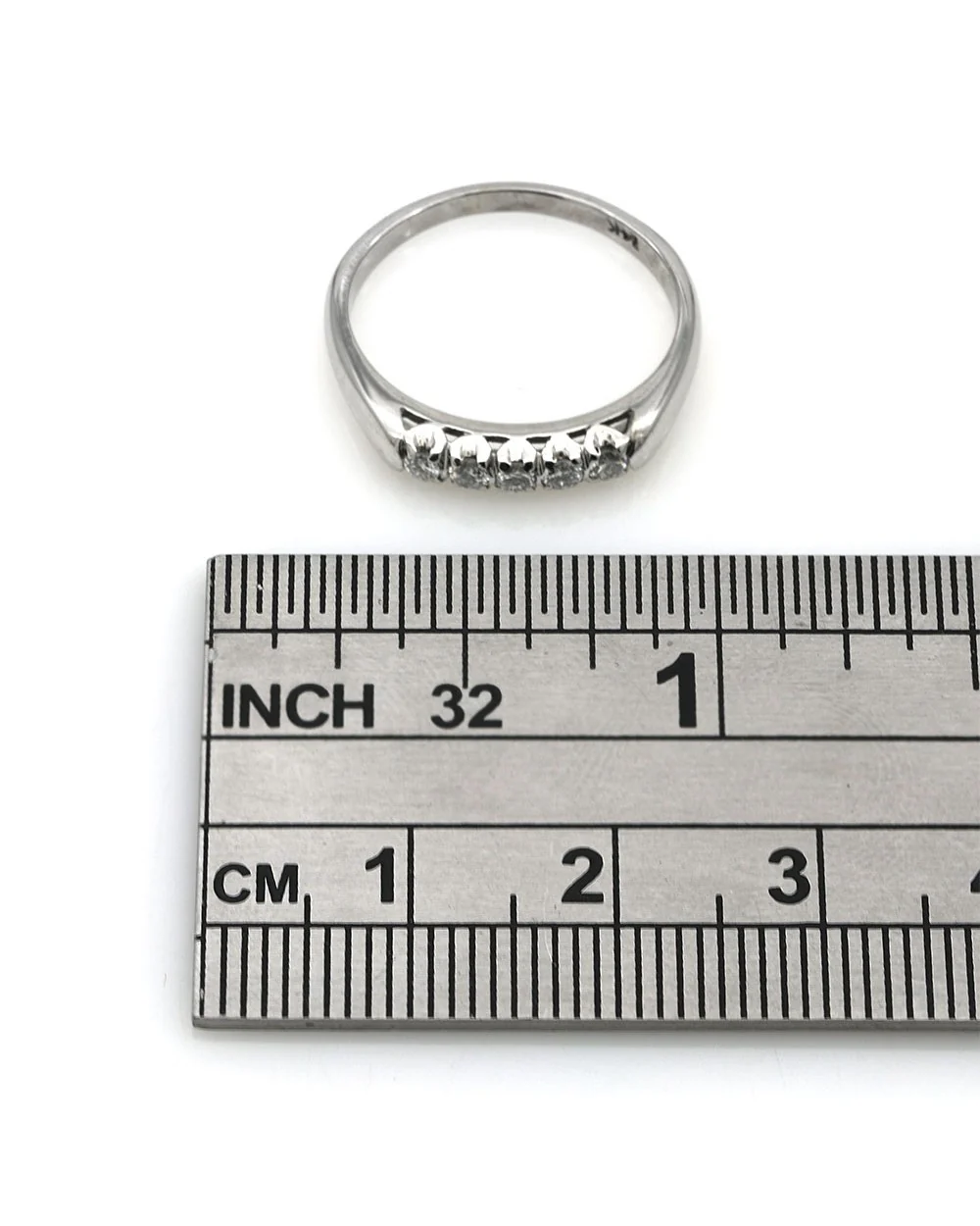 5 Stone Diamond Ring in White Gold - Image 3