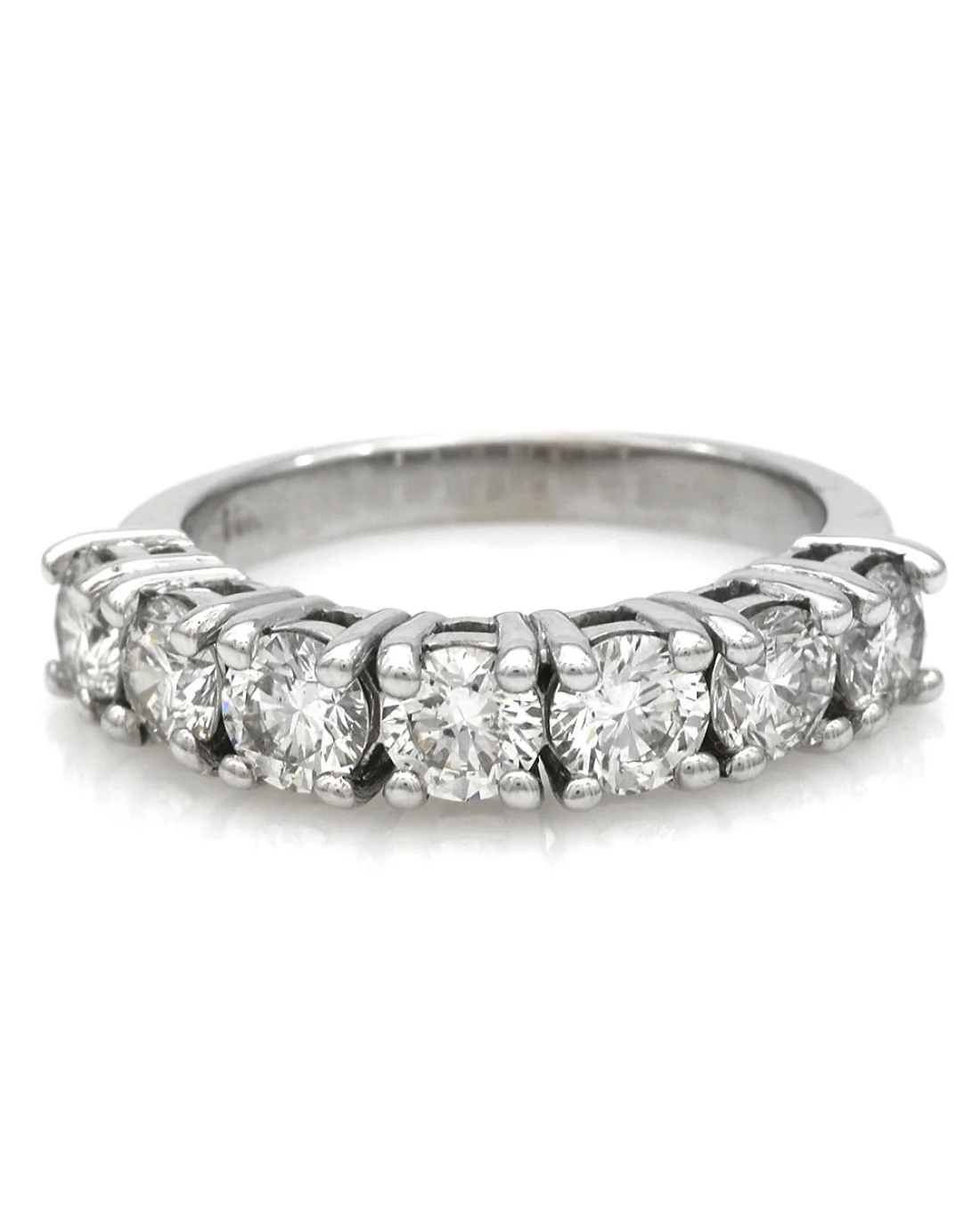 7 Stone Diamond Ring in White Gold - Image 2