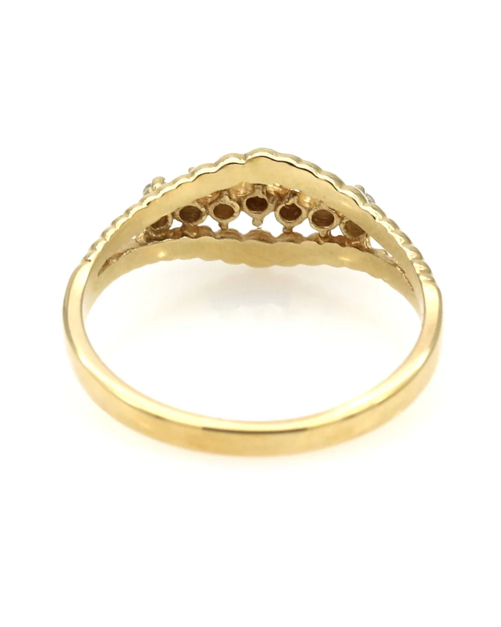 7 Stone Diamond Rope Accent Ring - Image 3