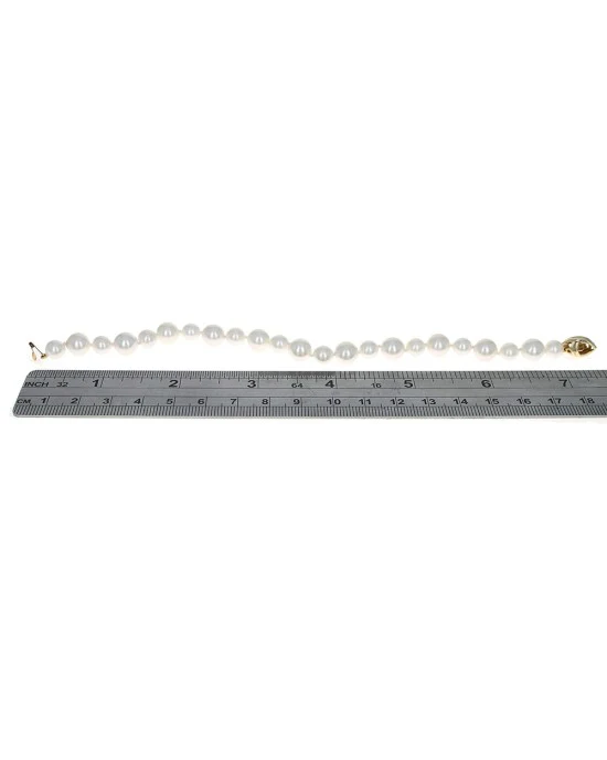 Akoya Pearl Bracelet with X Clasp - Image 3