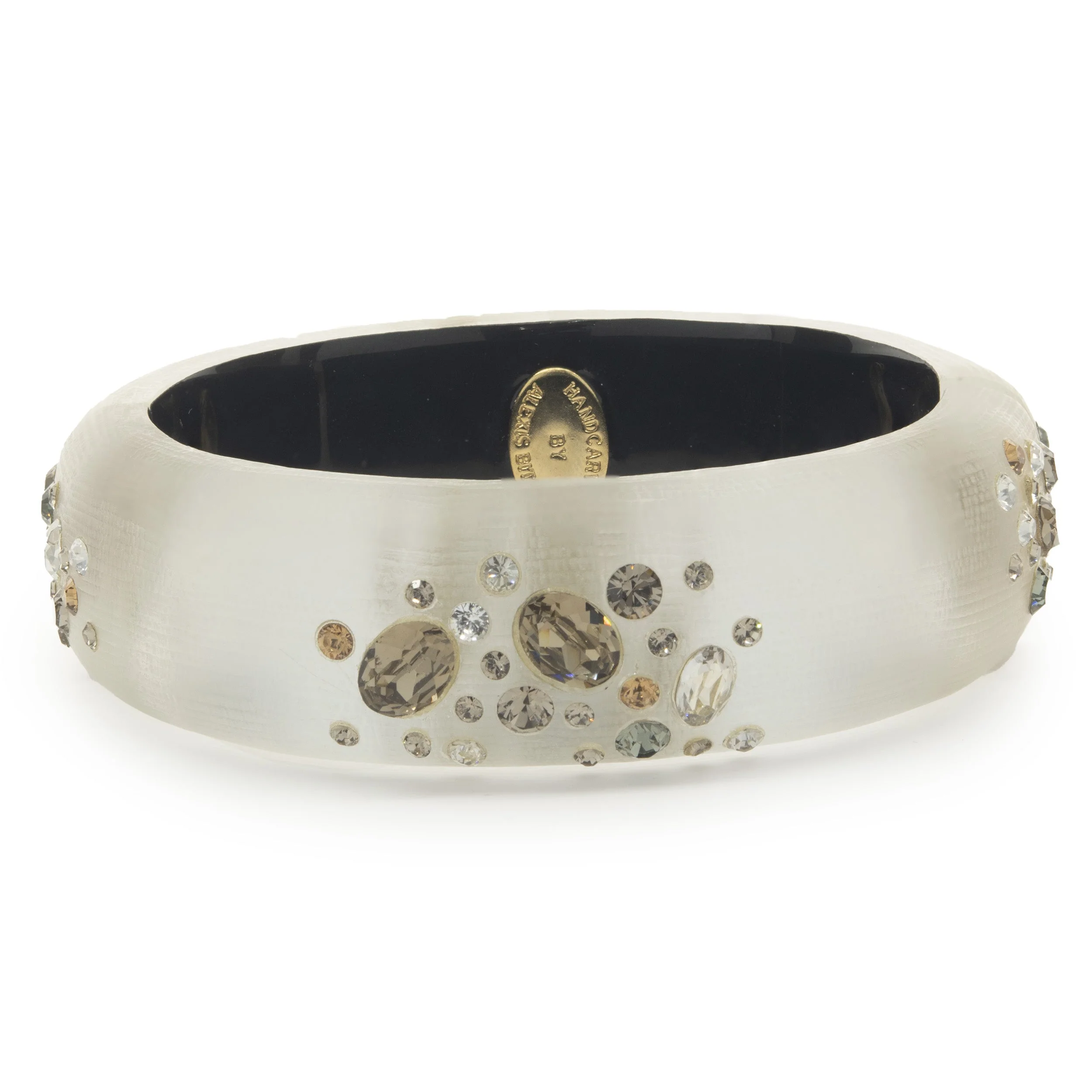 Alexis Bittar Costume Multi Gemstone Acrylic Bangle Bracelet