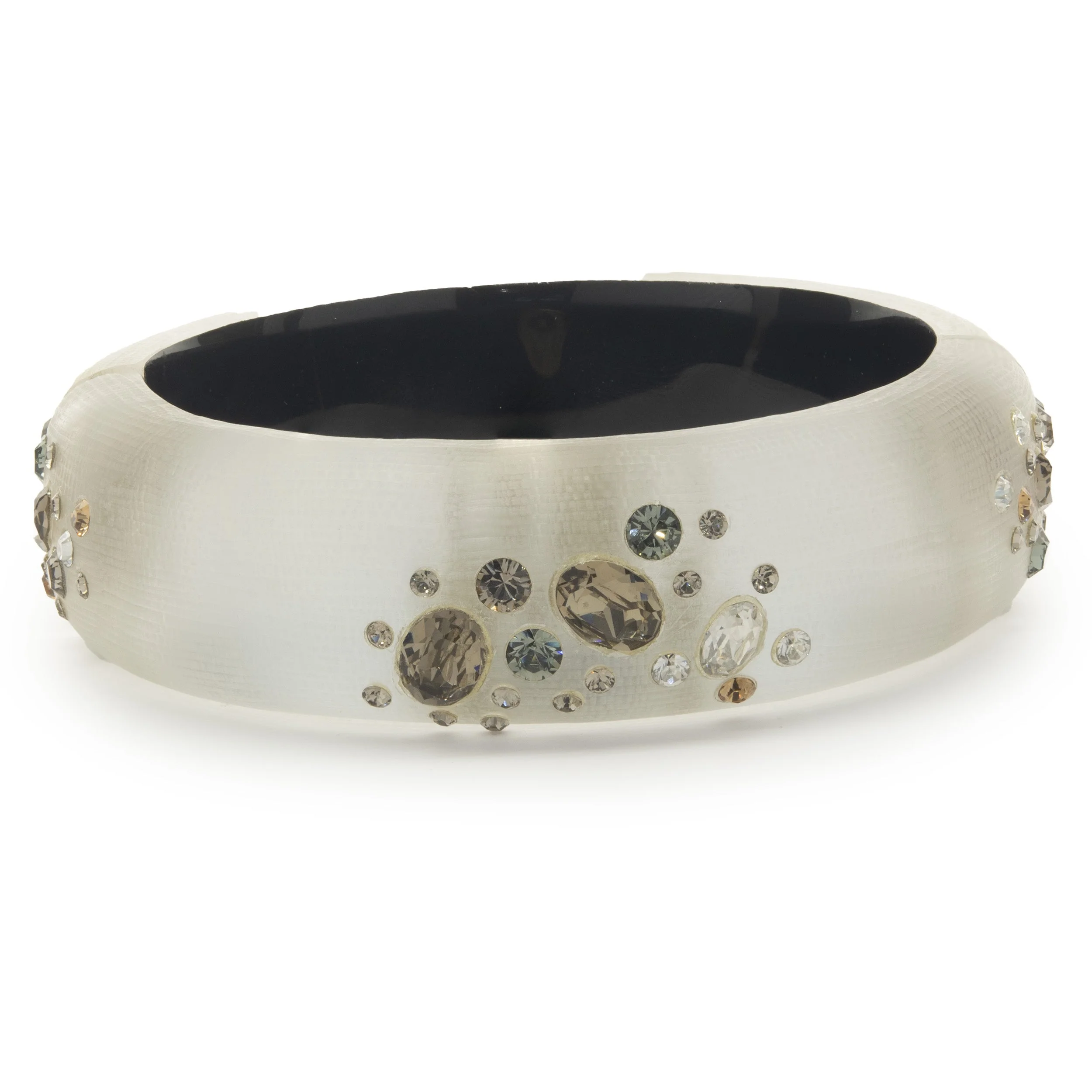 Alexis Bittar Costume Multi Gemstone Acrylic Bangle Bracelet - Image 4