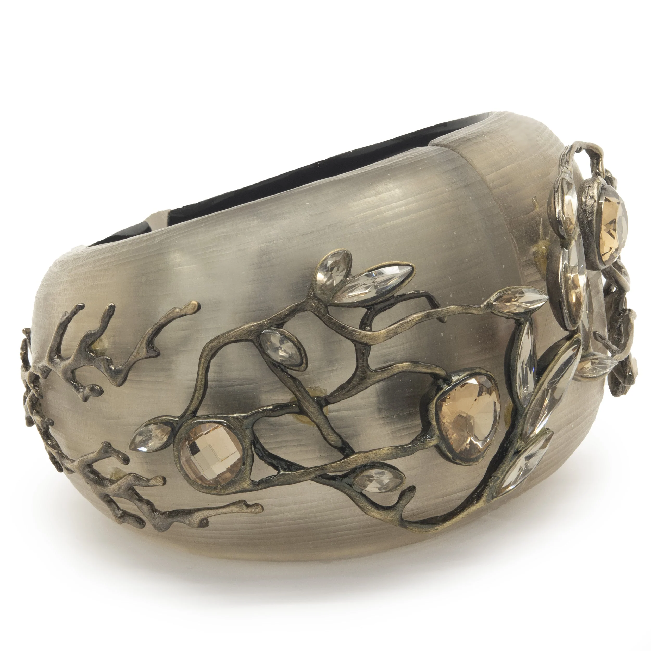 Alexis Bittar Costume Multi Gemstone Acrylic Nature Bangle Bracelet - Image 2