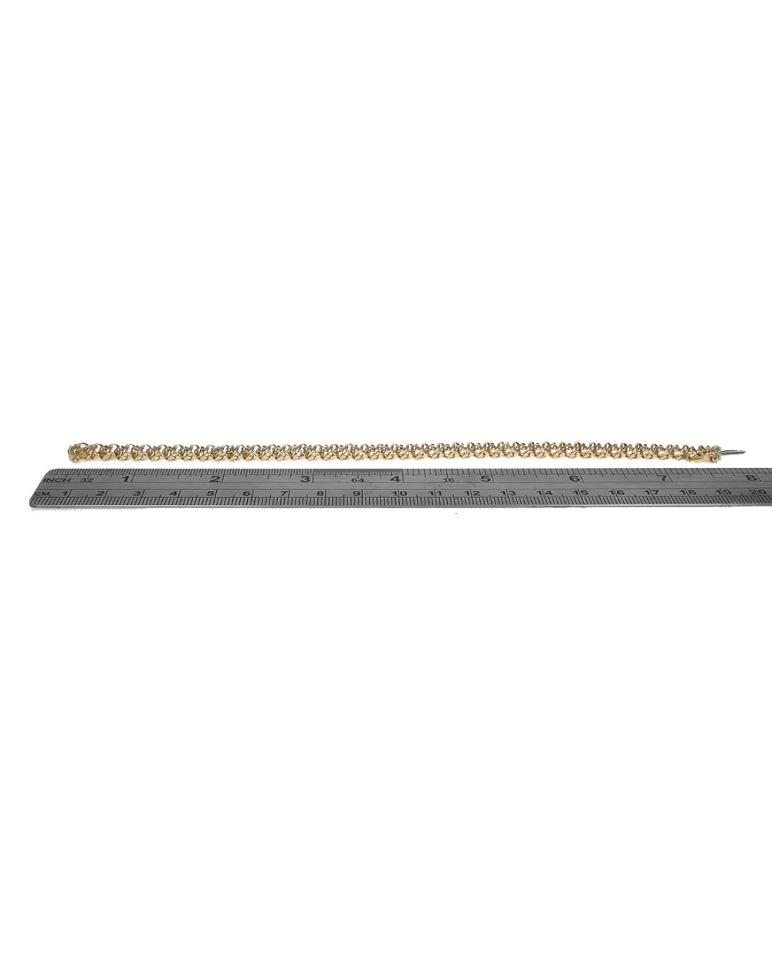 Alternating Diamond Curve Link Inline Bracelet in Yellow Gold - Image 3