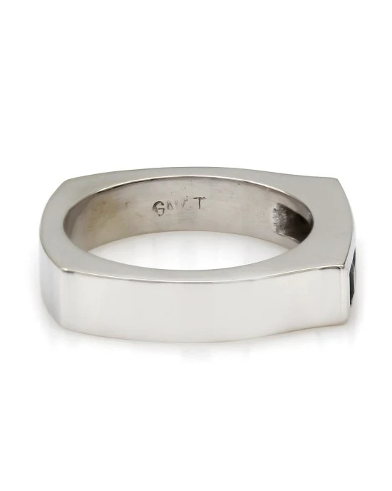 Alternating Princess Sapphire and Diamond Ring - Image 3