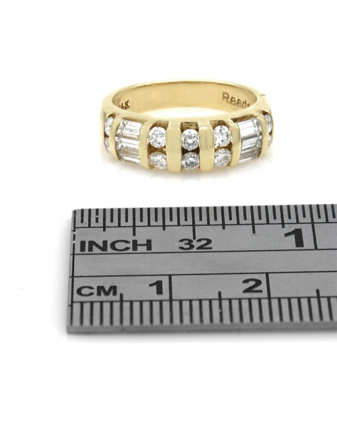Alternating Round and Baguette Diamond Ring - Image 3