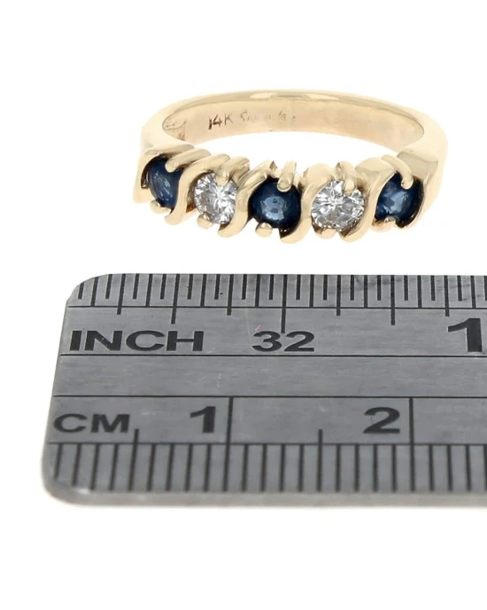 Alternating Sapphire and Diamond S Band - Image 3