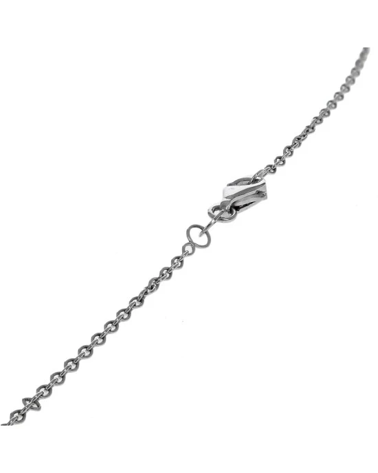 Amethyst and Diamond Halo Drop Necklace - Image 2