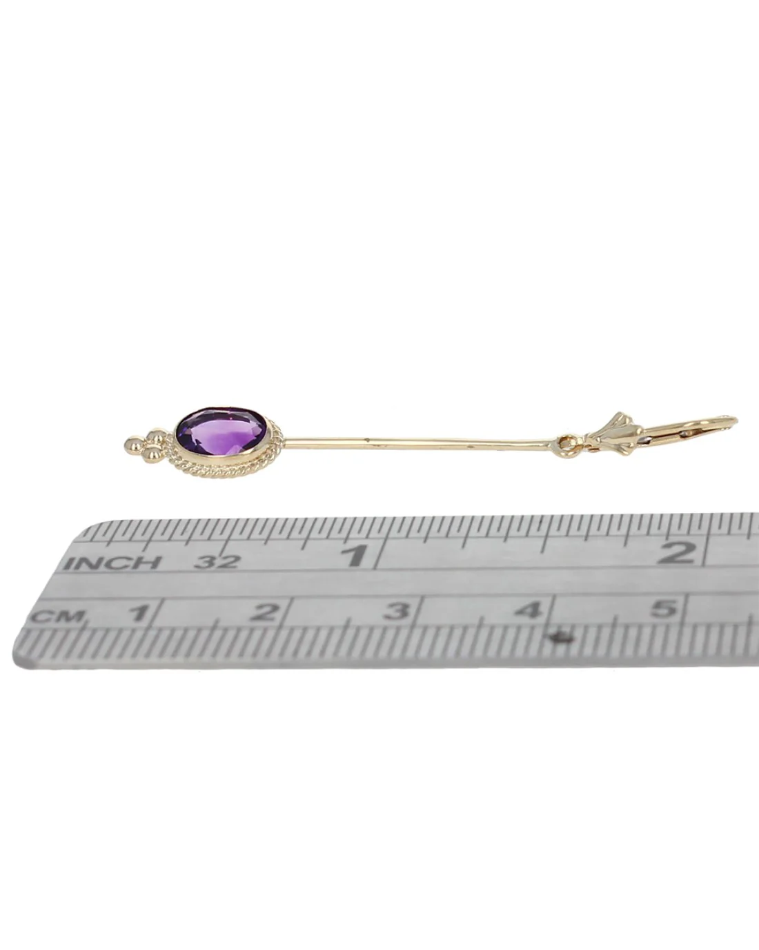 Amethyst Drop Dangle Earrings - Image 3