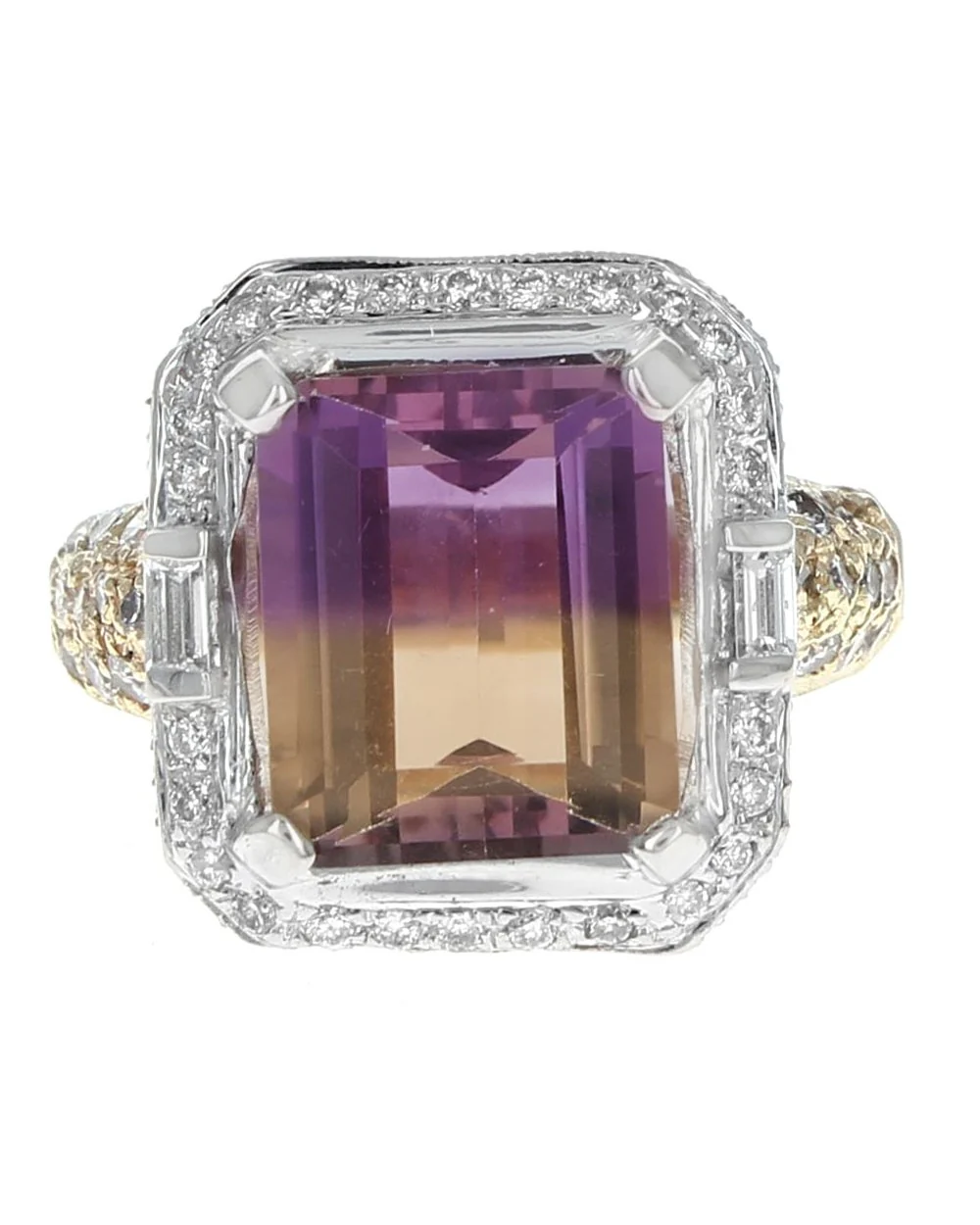 Ametrine and Diamond Fashion Ring - Image 2