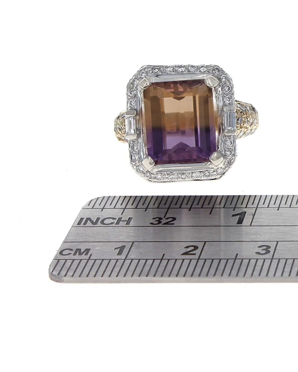 Ametrine and Diamond Fashion Ring - Image 3