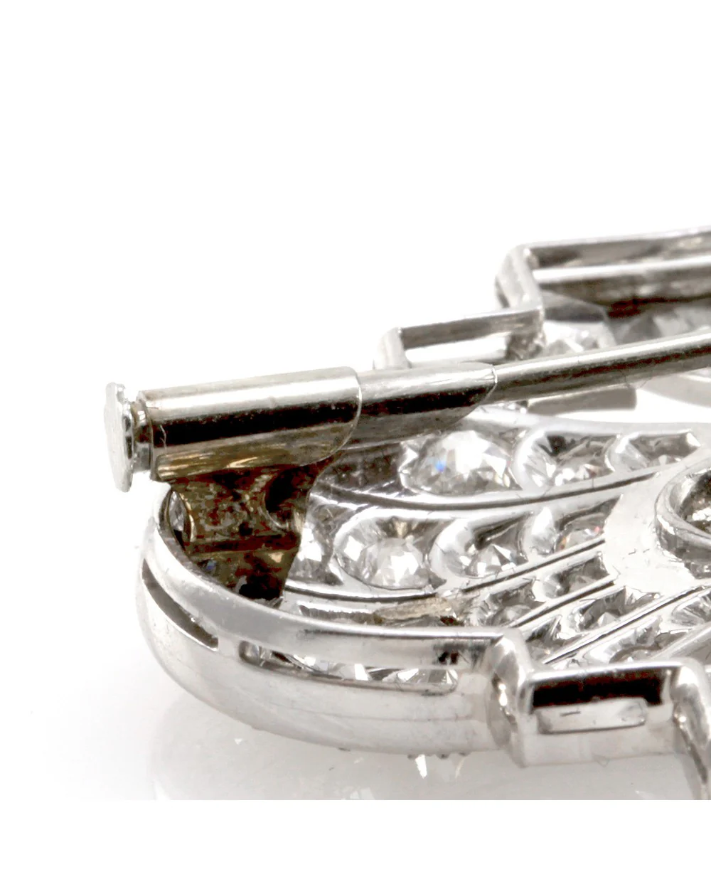 Antique Edwardian Diamond Brooch in Platinum - Image 3