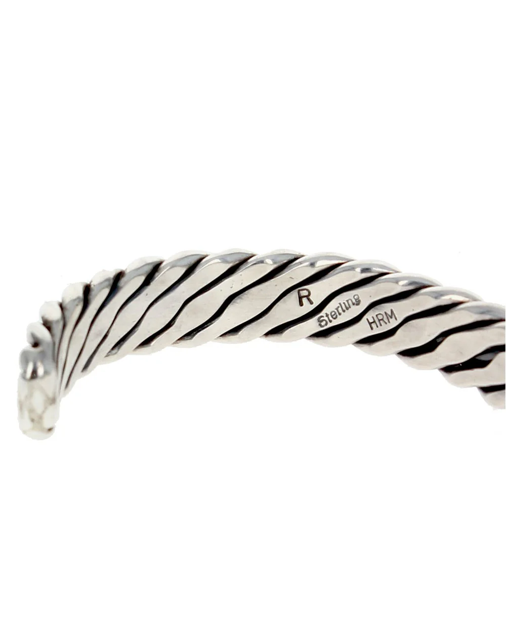 Antiqued Diagonal Grooved Cuff - Image 2