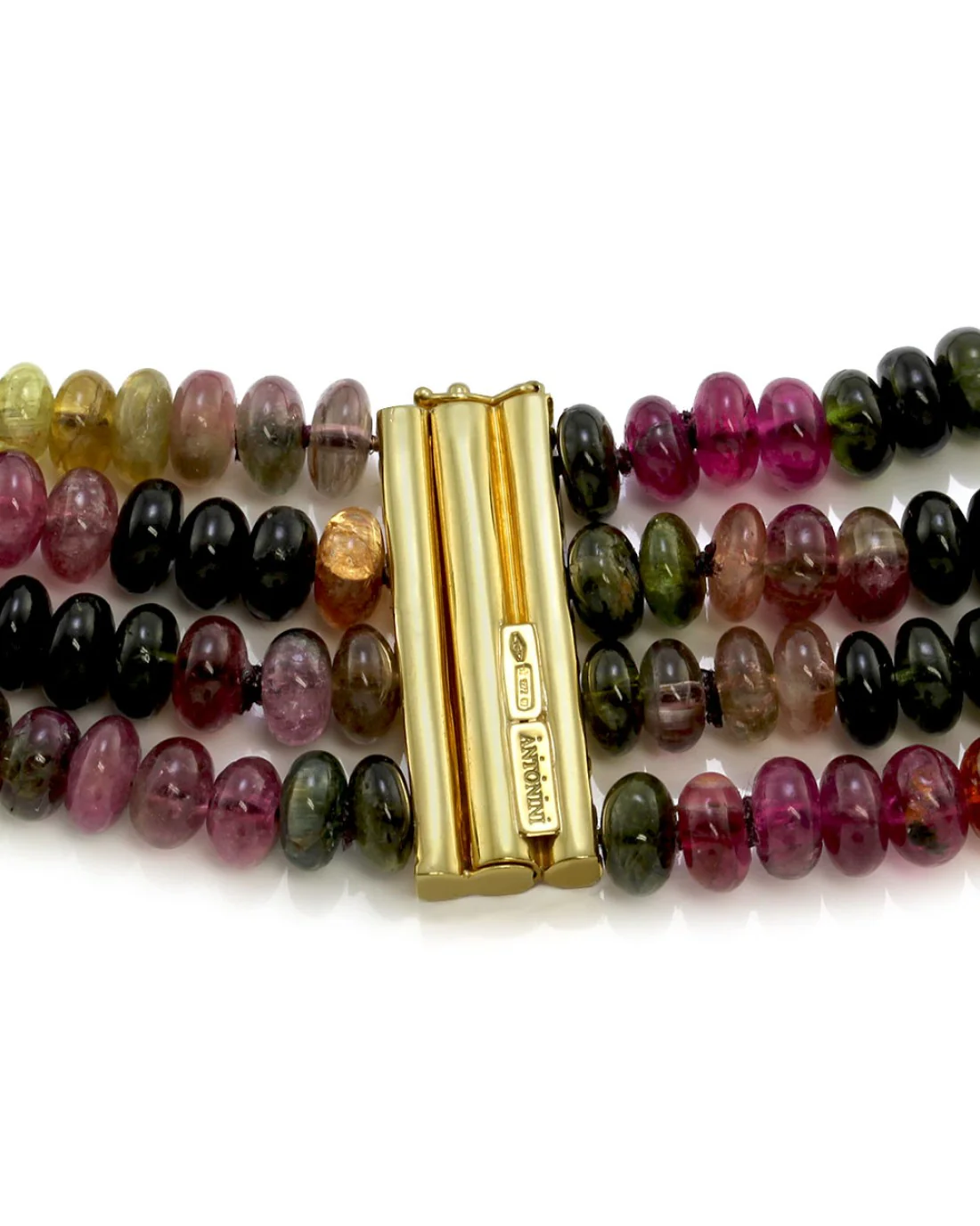 Antonini Gioielli Tourmaline Bead Necklace with Diamonds and Gold - Image 2
