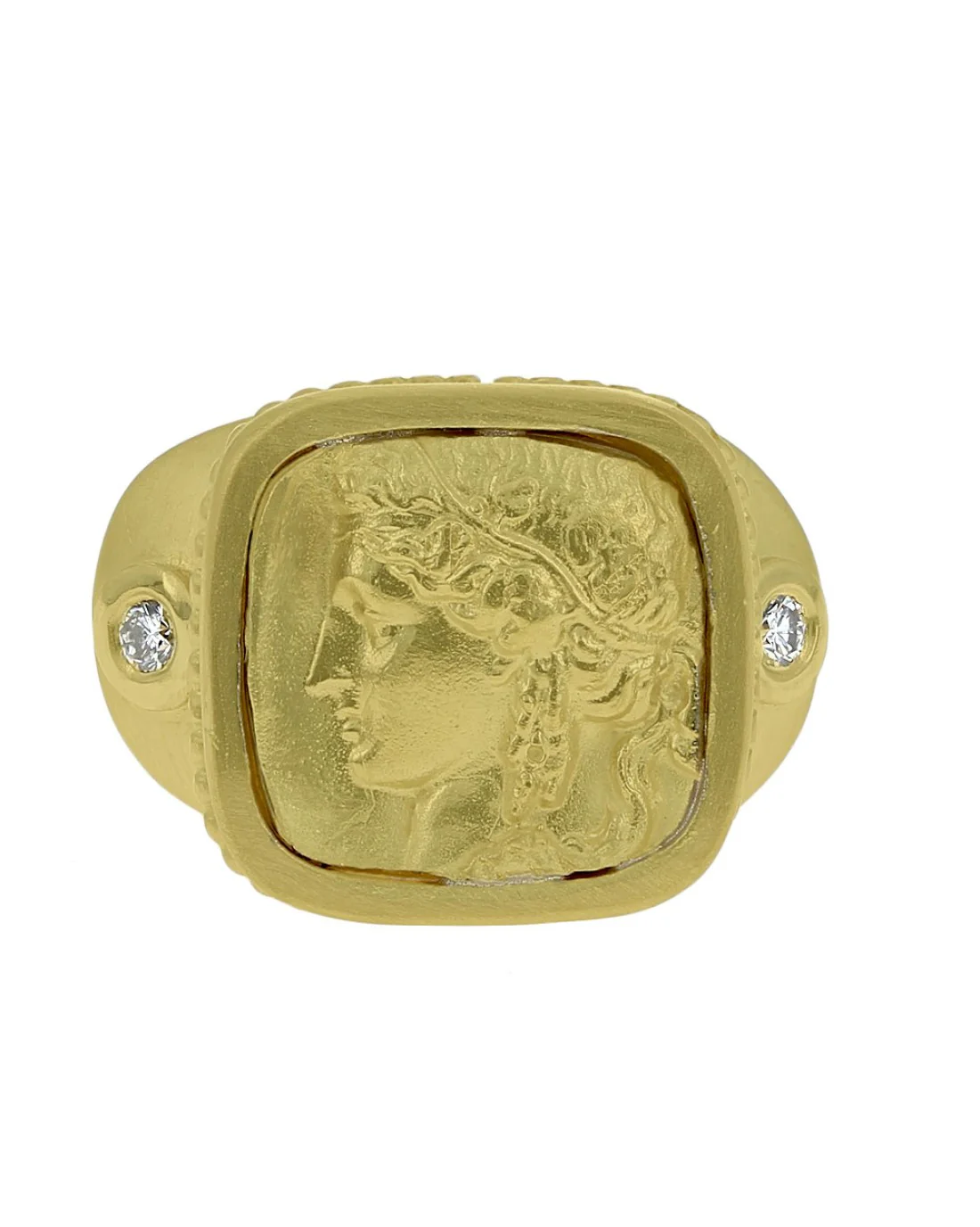 Athena Diamond Accent Ring in Yellow Gold - Image 2