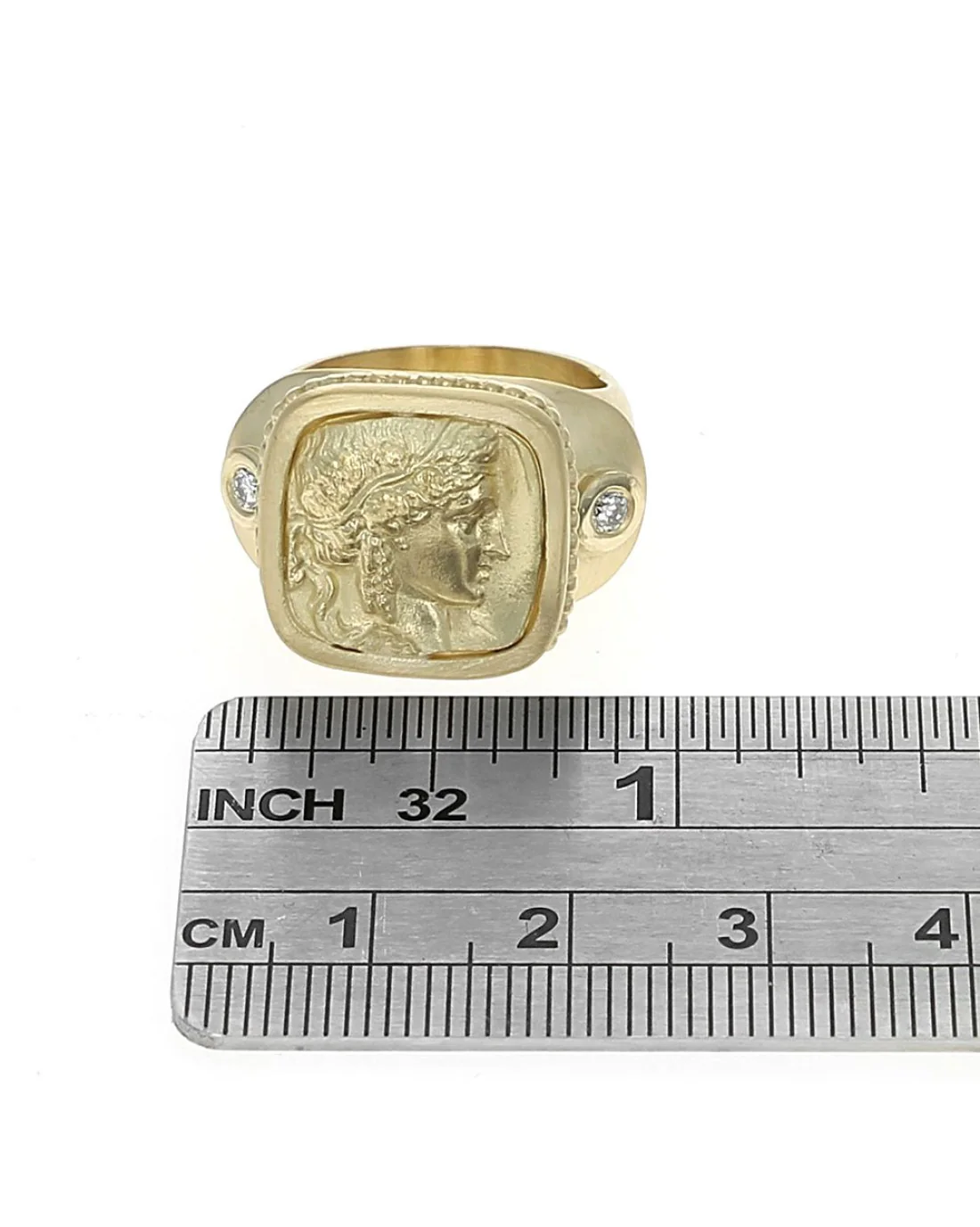 Athena Diamond Accent Ring in Yellow Gold - Image 3