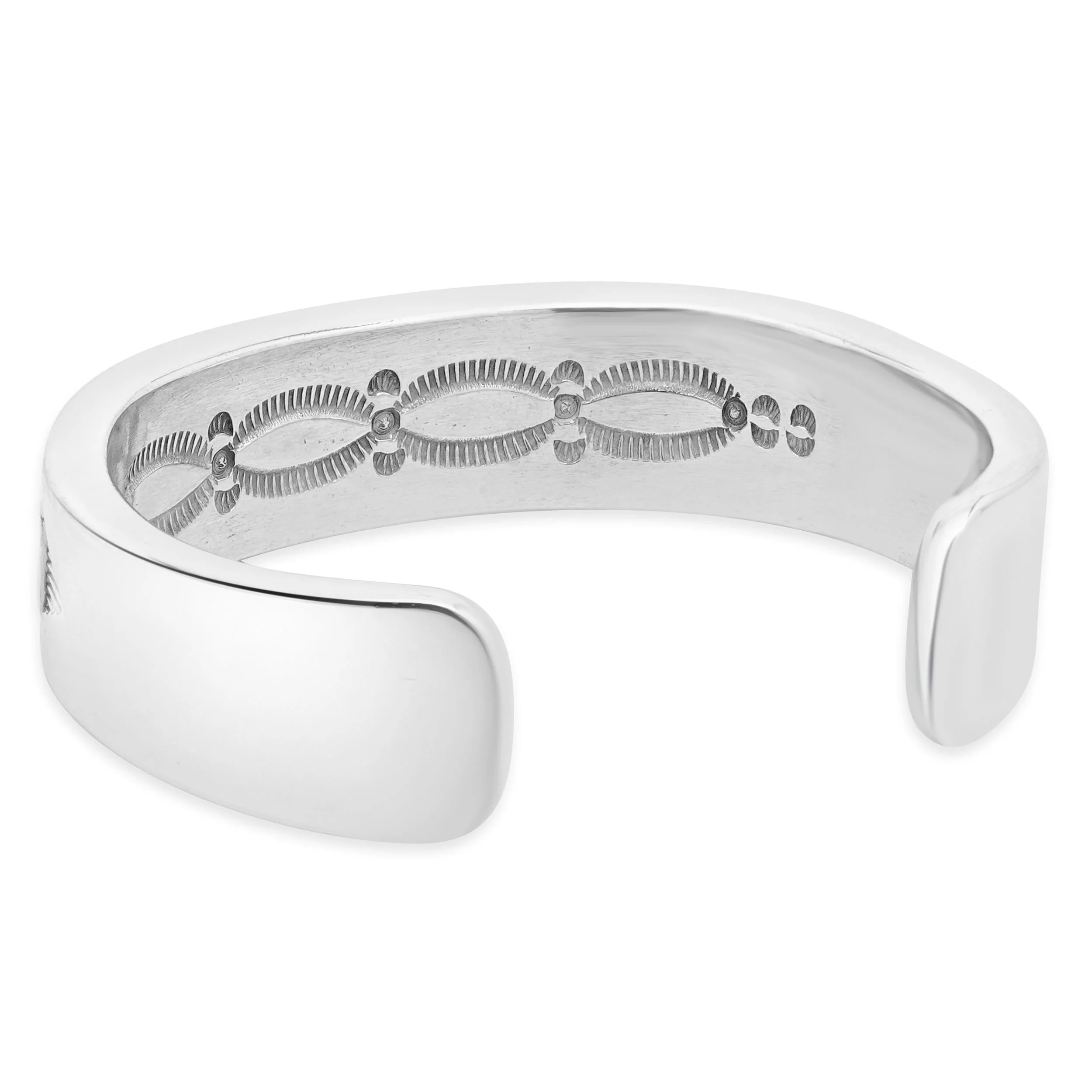 B. Morgan Native American Sterling Silver & 14 Karat Yellow Gold Cuff Bracelet - Image 4
