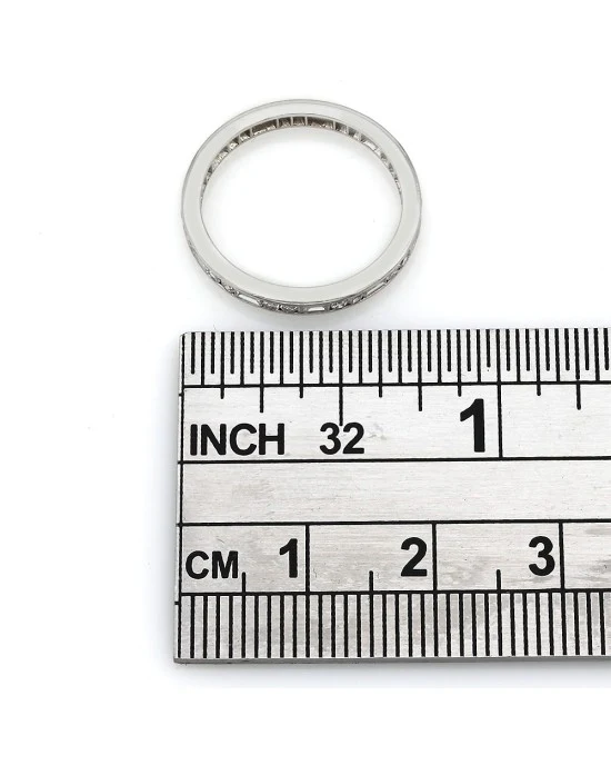 Baguette and Round Diamond Eternity Ring - Image 3