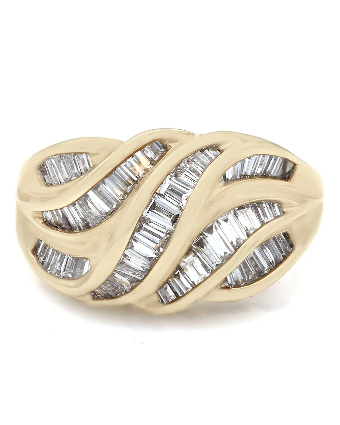 Baguette Diamolnd Swirl Ring - Image 2