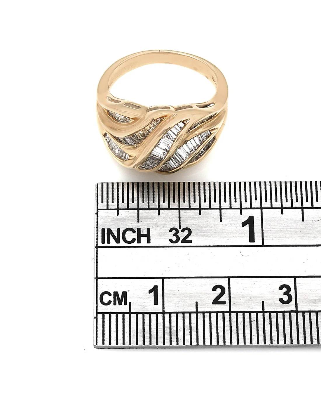Baguette Diamolnd Swirl Ring - Image 3