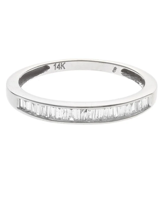 Baguette Diamond Band in White Gold - Image 2