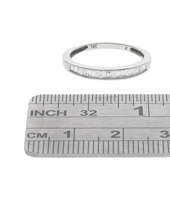 Baguette Diamond Band in White Gold - Image 3