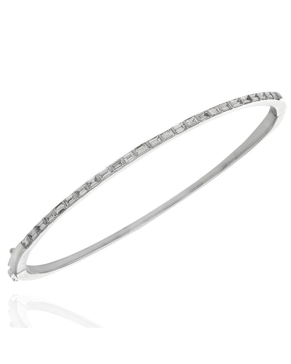 Baguette Diamond Bangle Bracelet