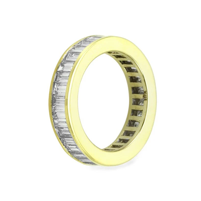 18K Yellow Gold Baguette Diamond Eternity Band