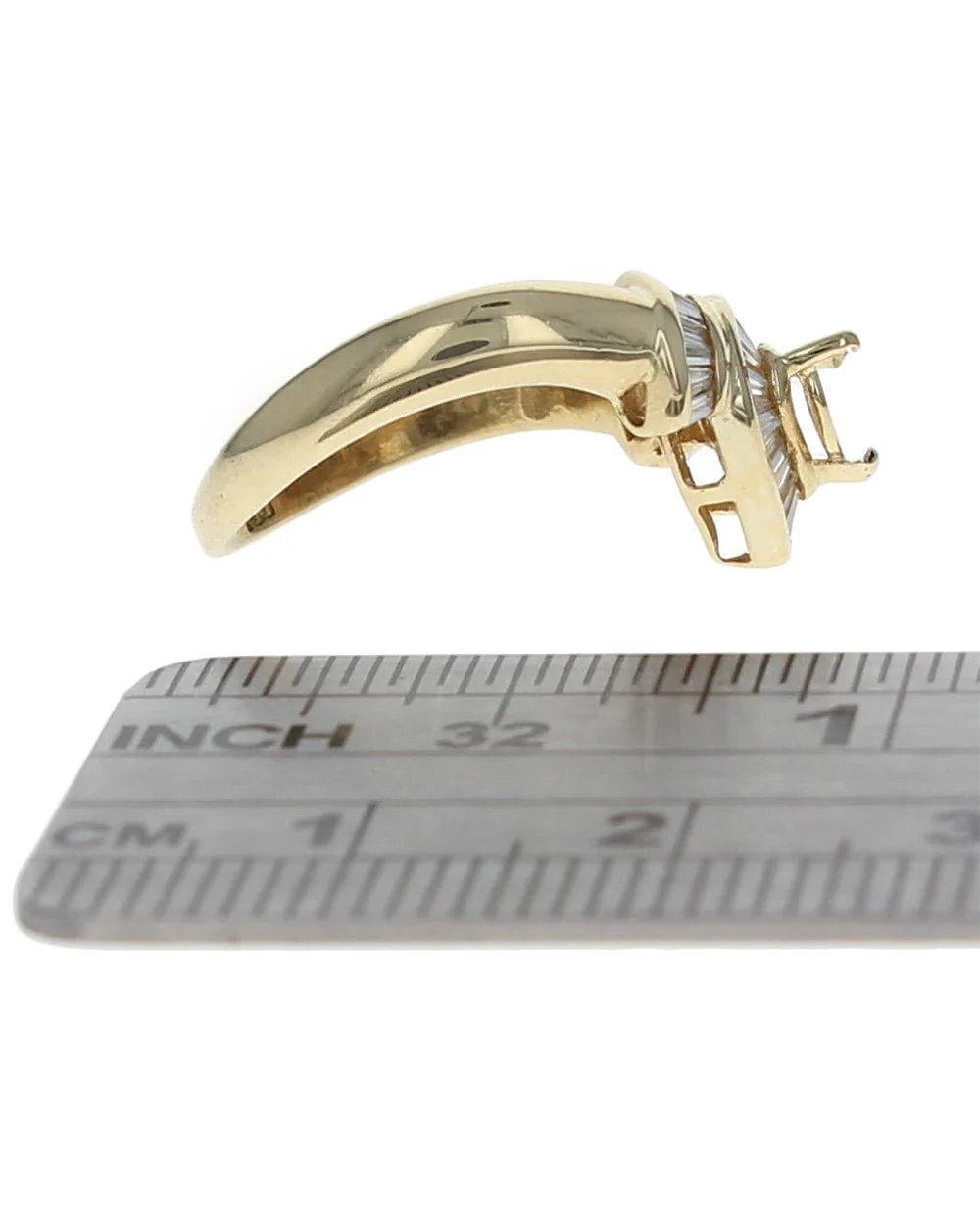 Baguette Diamond Heart Shape Semi Mounting - Image 2
