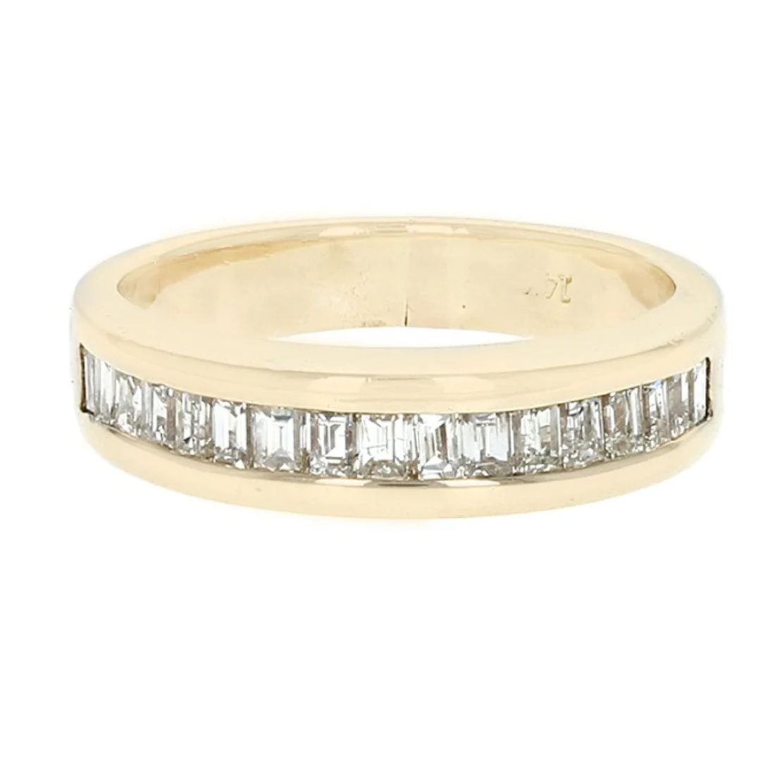 14K Yellow Gold Baguette Diamond Tapered Band - Image 2