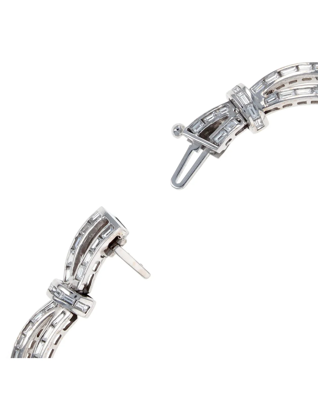 Baguette Diamond Scalloped Necklace - Image 3
