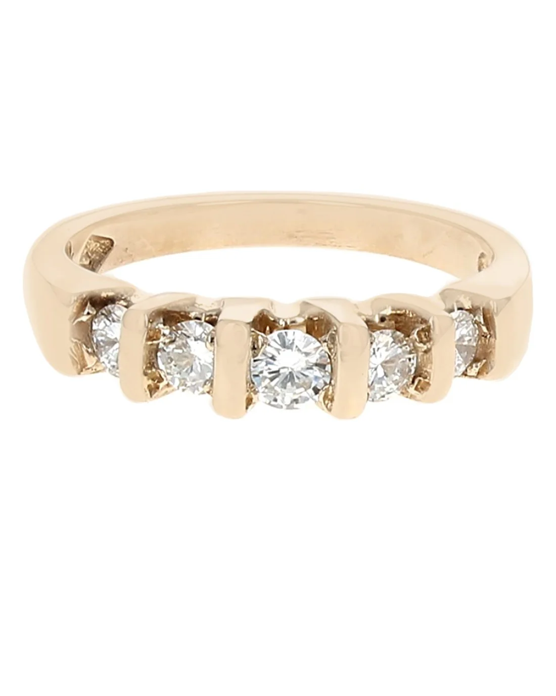 Bar Set 5 Stone Diamond Band - Image 2