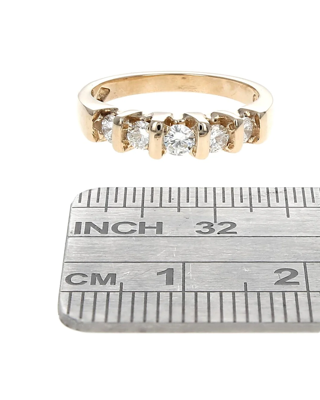 Bar Set 5 Stone Diamond Band - Image 3