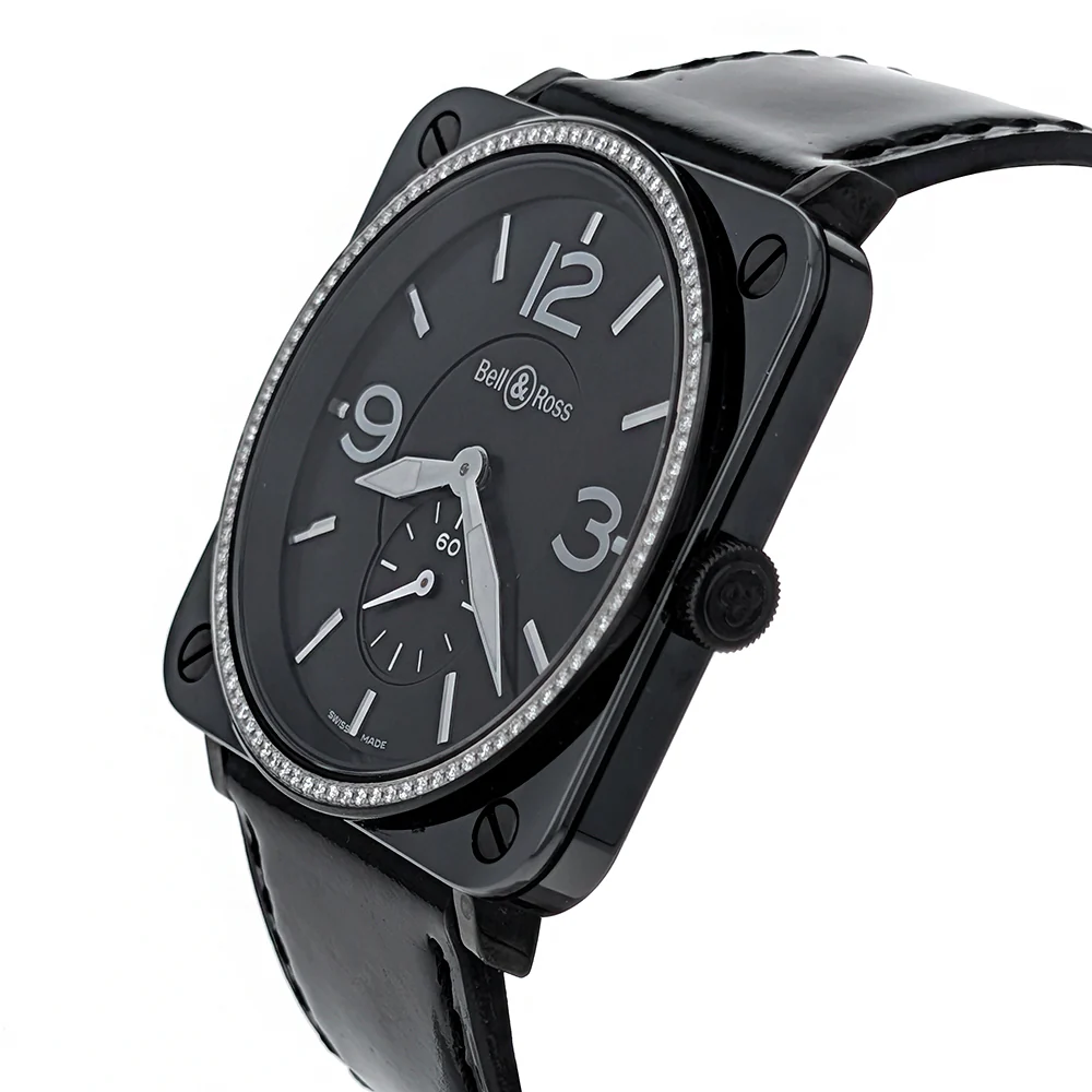 Bell & Ross Aviation 39mm Black Ceramic Diamonds BRS 98 BCS - Image 3
