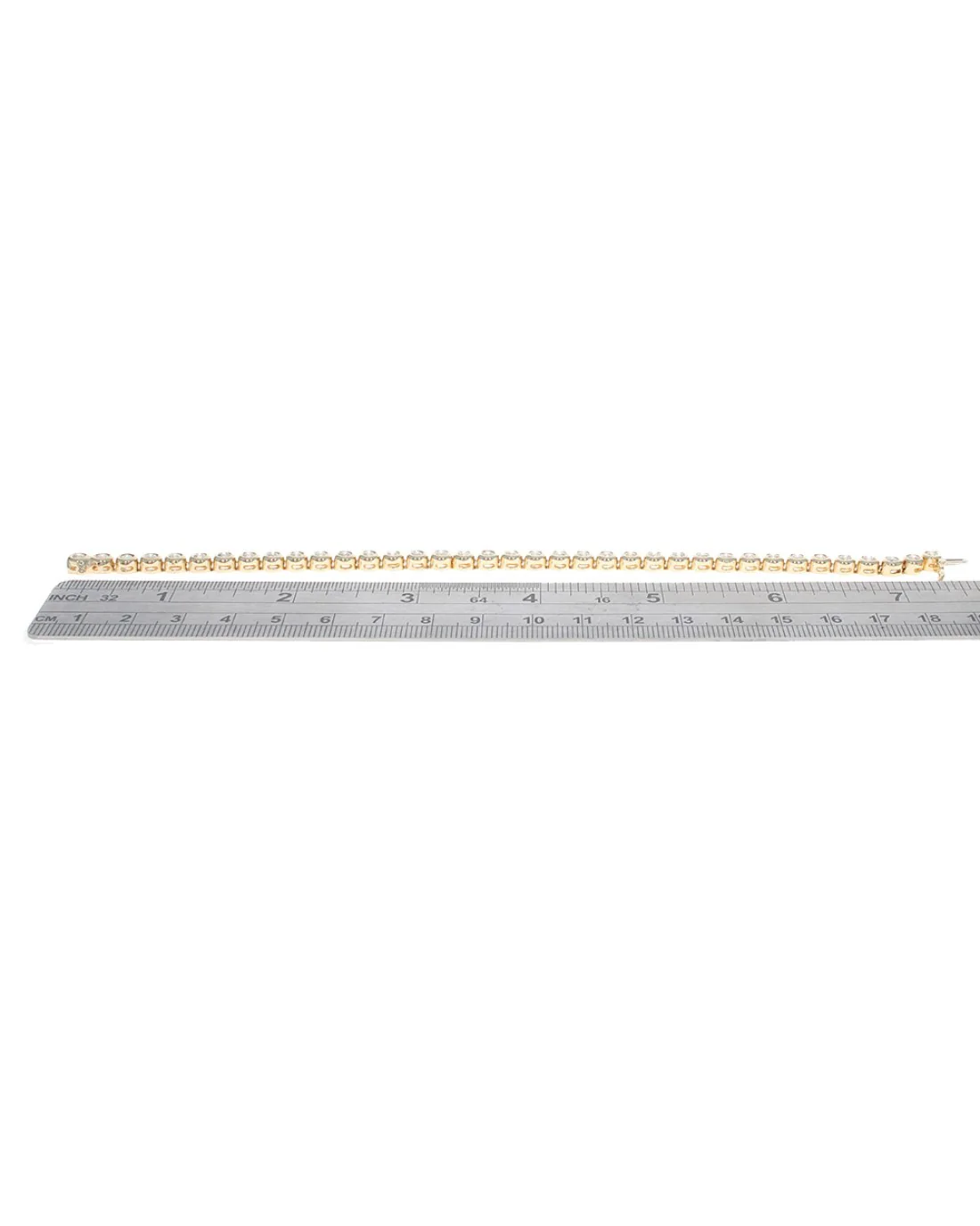 Bezel Set Diamond Inline Bracelet in Yellow Gold - Image 3