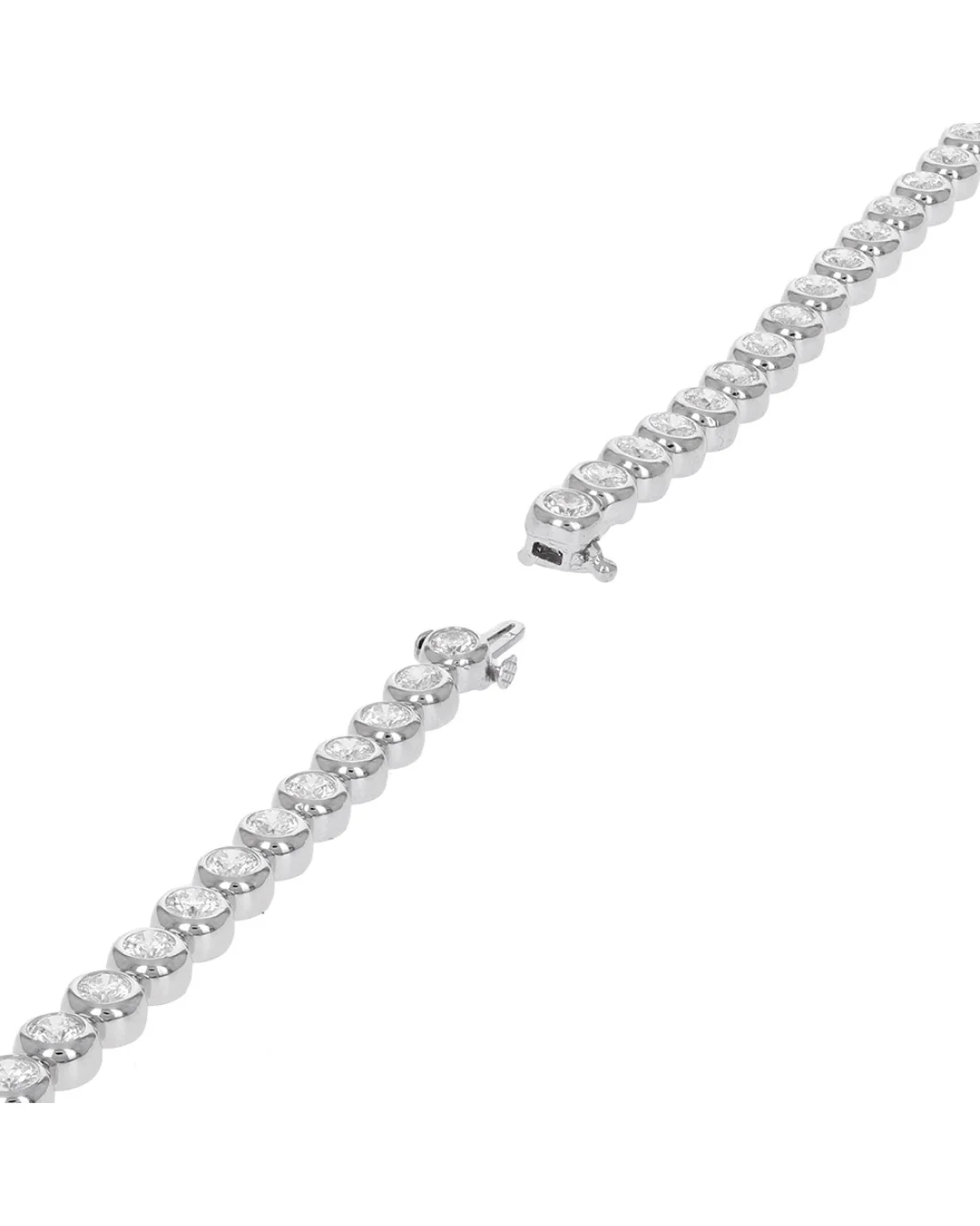 Bezel set Round Diamond Inline Bracelet - Image 2