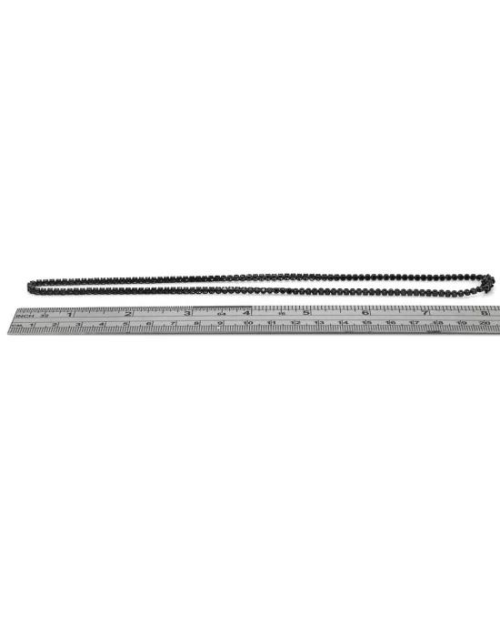 Black Diamond Inline Neckalce in Oxidized Gold - Image 3