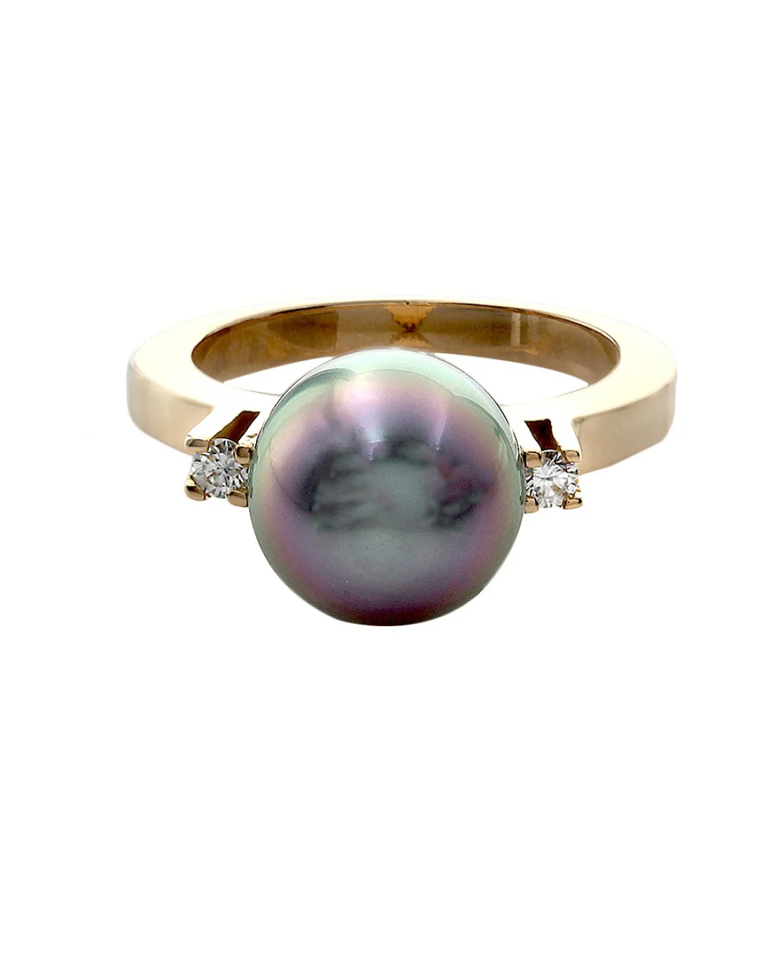 Black South Sea Pearl and Diamond Ring - Image 2