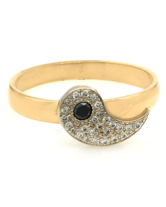 Black & White Diamond Yang Ring - Image 2