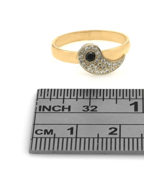 Black & White Diamond Yang Ring - Image 3